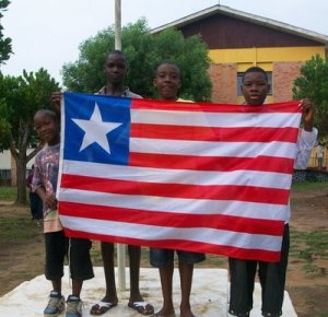 The flg of Liberia